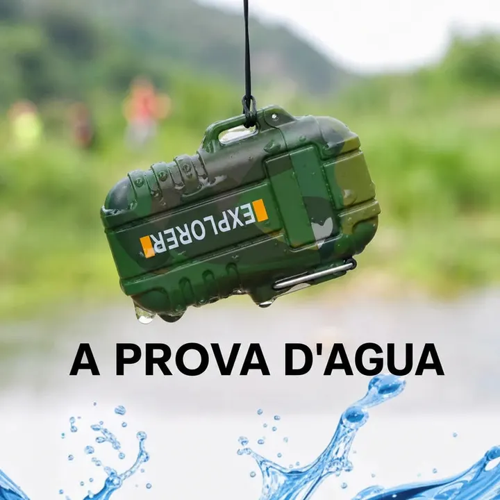 Isqueiro de plasma recarregavel USB camuflado a prova d'agua