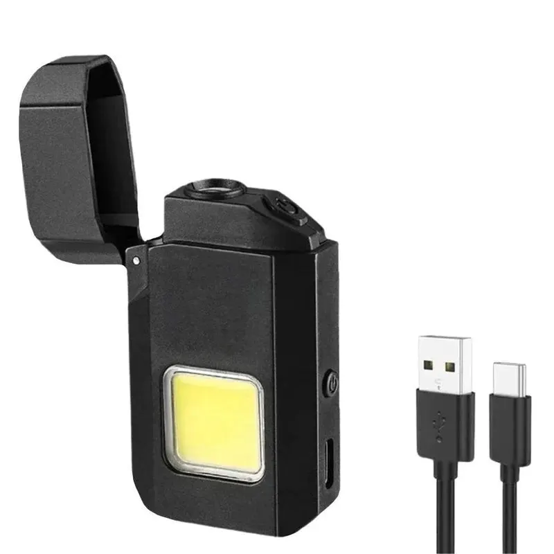 Isqueiro Eletrico Recarregavel com Lanterna LED USB-C