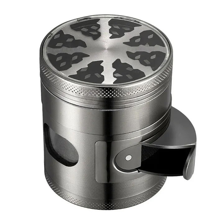 Dichavador Puff Vision de metal com tampa de vidro transparente