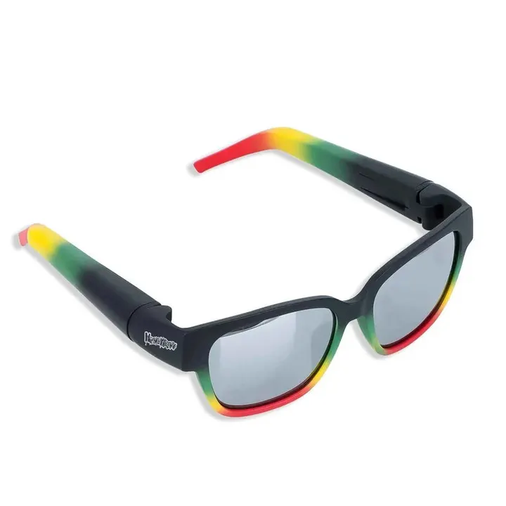 Oculos Puff Safe Rasta Black com detalhe rasta