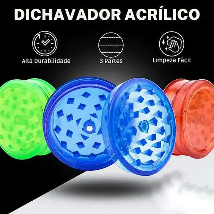 Kit Puff Pink Edition detalhe do dichavador acrilico