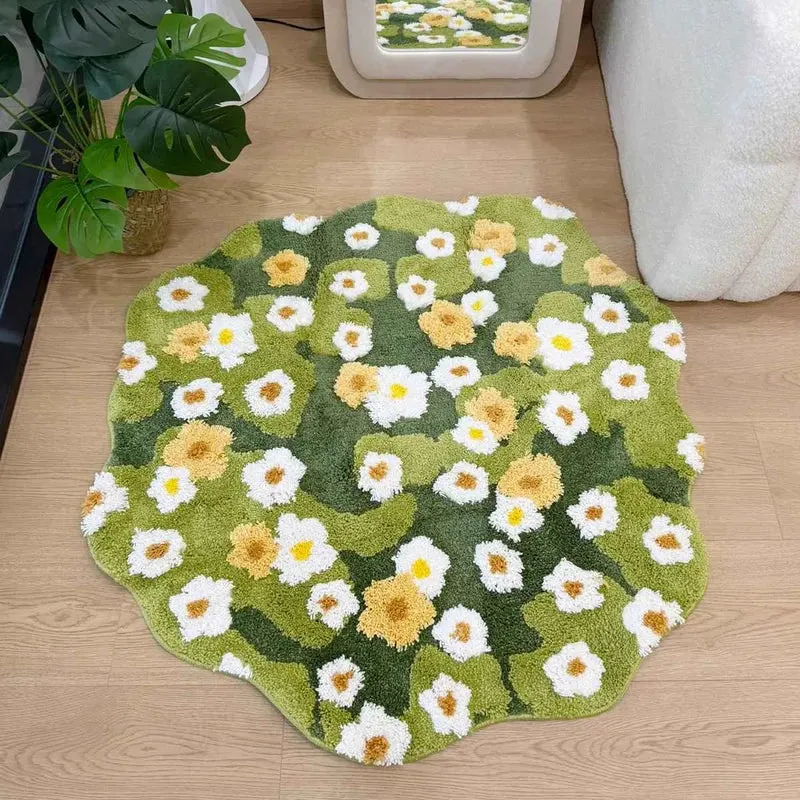 Tapete de Margaridas | Jardim Verde Tufted