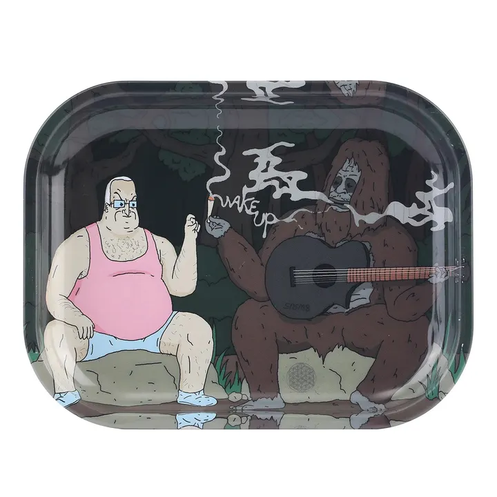 Bandeja de Bolar Metal 18x14 com estampa 420 vista de cima