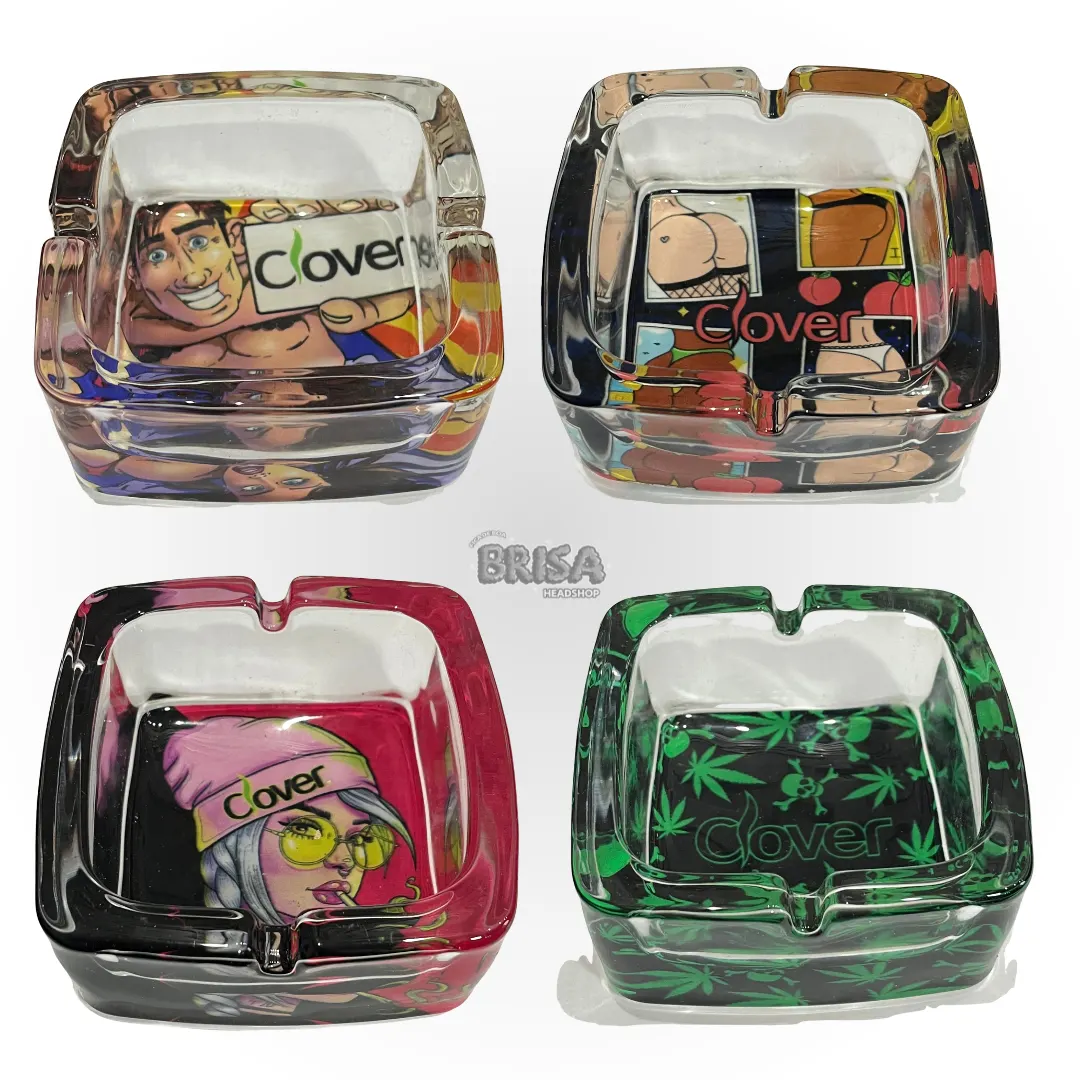 Cinzeiro de Vidro Clover Quadrado