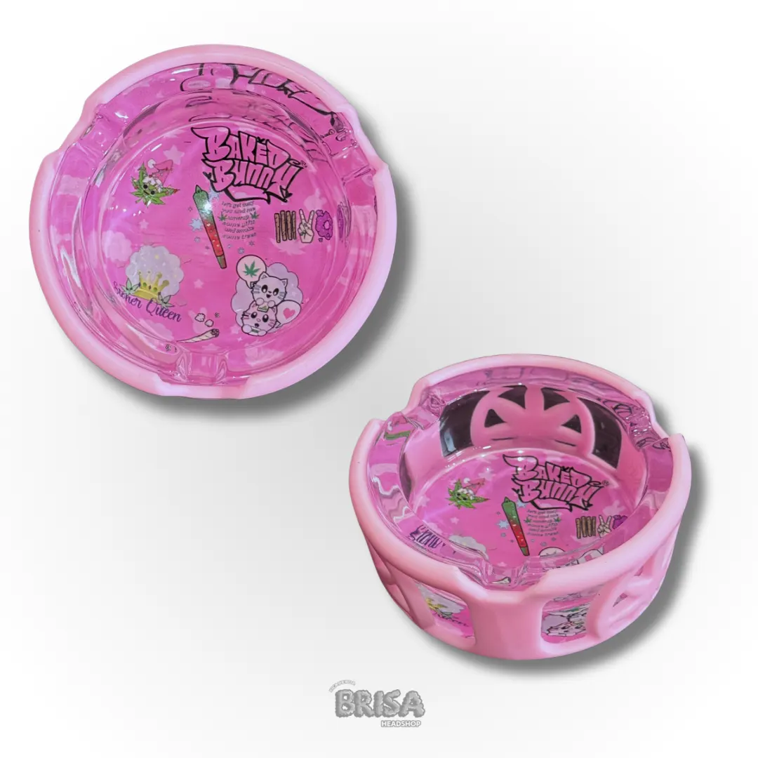 Cinzeiro de Vidro com Silicone Baked Bunny