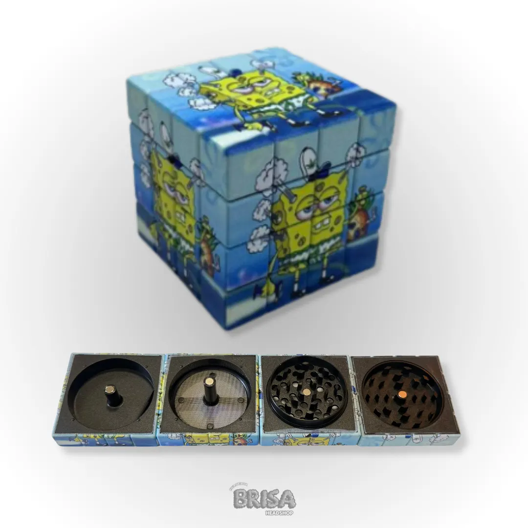 Dichavador Cubo Mágico Bob Esponja Azul - 4 Partes