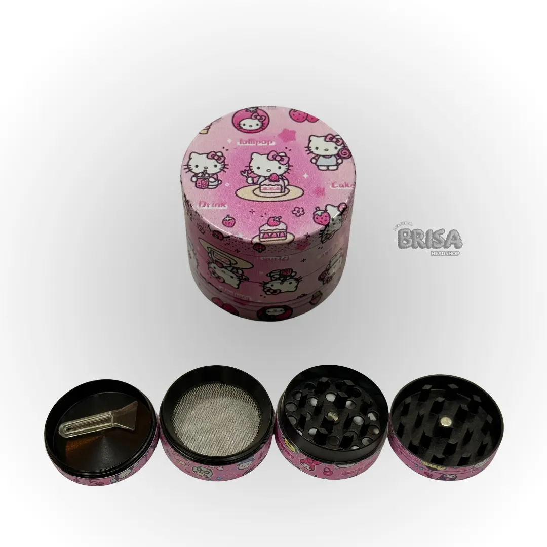 Dichavador de Metal 4 Partes 40mm - Hello Kitty Doces