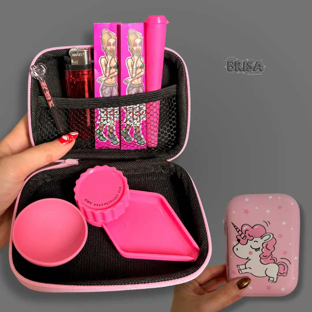 Kit Case Unicórnio - Rosa