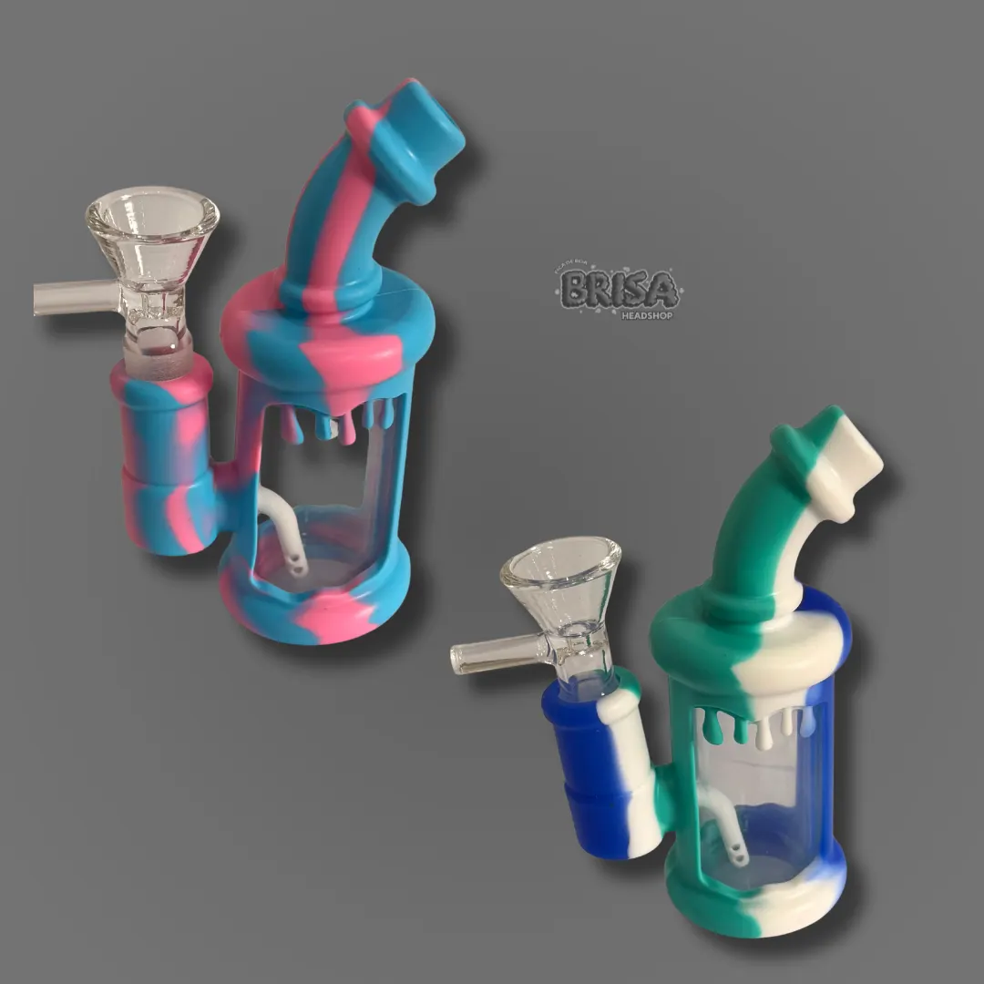 Mini Bong de Silicone com Nail